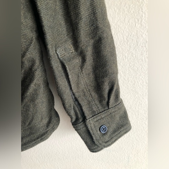 Everlane Mens The Heavyweight Overshirt Uniform Long Sleeve Heathered Green M - Picture 10 of 15